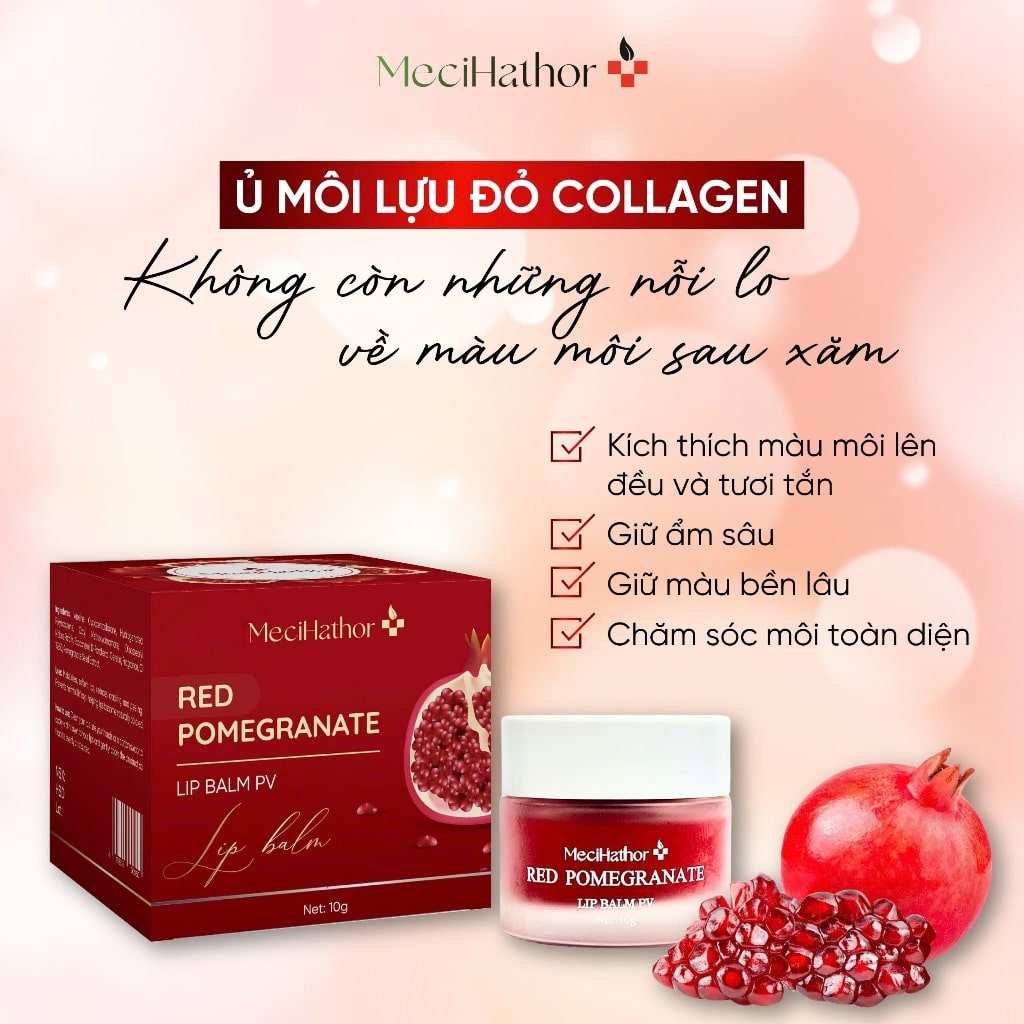 Ủ MÔI LỰU ĐỎ PED POMEGRANATE LIP BALM PREMIUM VERSION